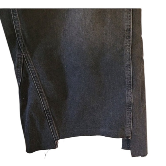 Free People We The Free Ripple Wide Leg Cropped Thrashed Deconstructed Jeans NWT - Picture 9 of 15